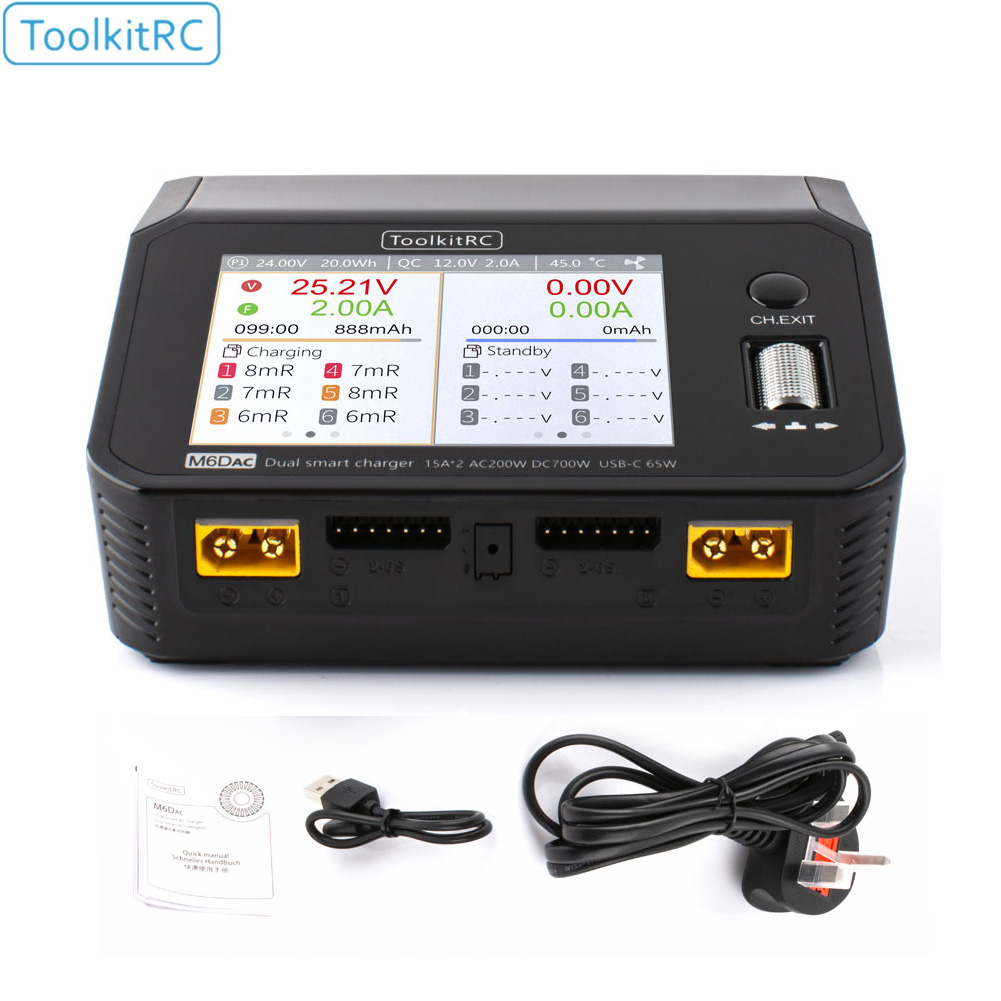 Toolkitrc M6Dac Smart Charger - ToolkitRC M6DAC Çift Kanallı Akıllı Lipo