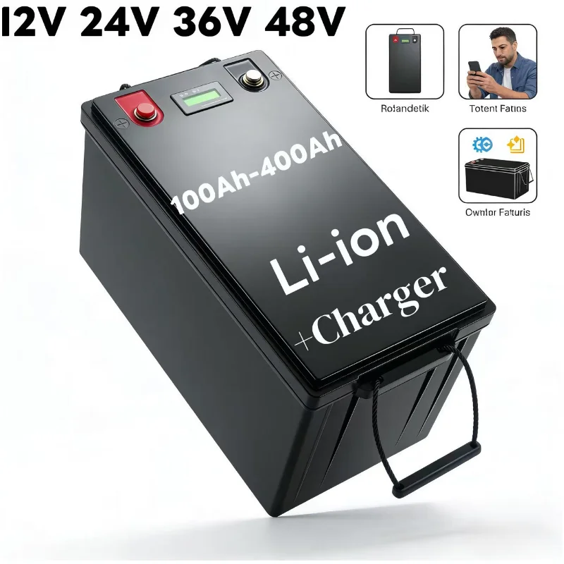 Lifepo4 12V 100Ah Bms Bluetooth - Bluetooth BMS Lityum Pil | 12V-48V