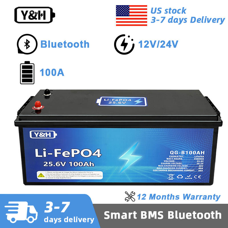 [Yerel Teslimat] Y&H 12V 24V 1 - Lifepo4 12V 100Ah Bms Bluetooth incelemesi ve fiyatı