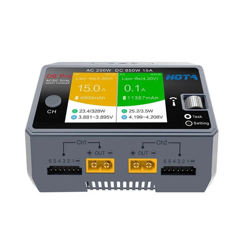 HOTA D6 Pro 650W Çift Kanallı  - Hota D6 Pro Dual Lipo Charger incelemesi ve fiyatı